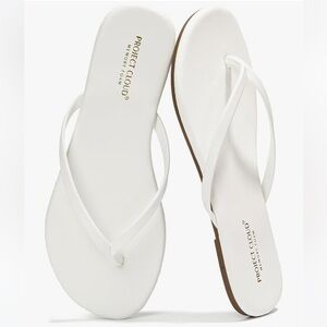 Vegan Leather Memory Foam White Sandals
